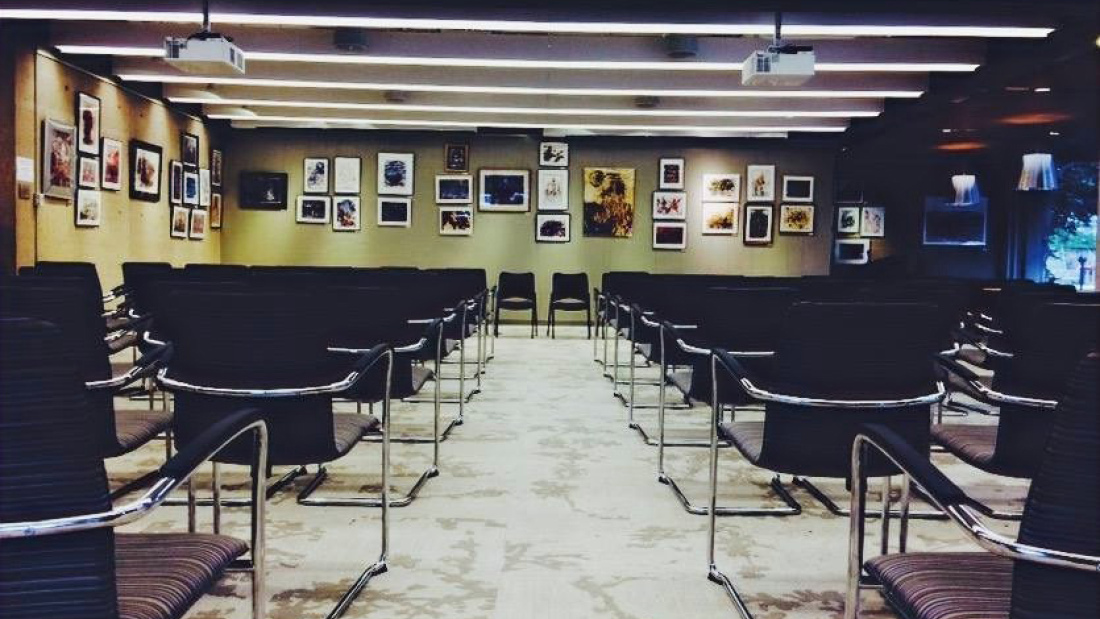 Gutman Gallery chairs and exhibit