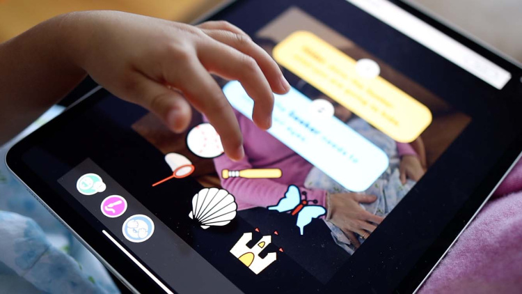 Early  literacy app on tablet