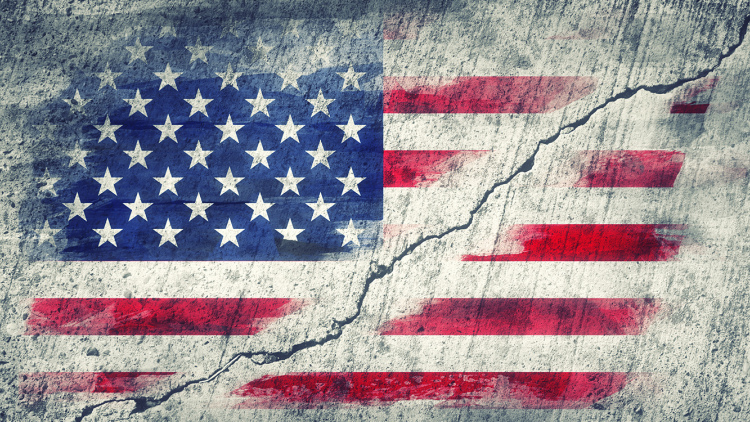 Fractured U.S. Flag